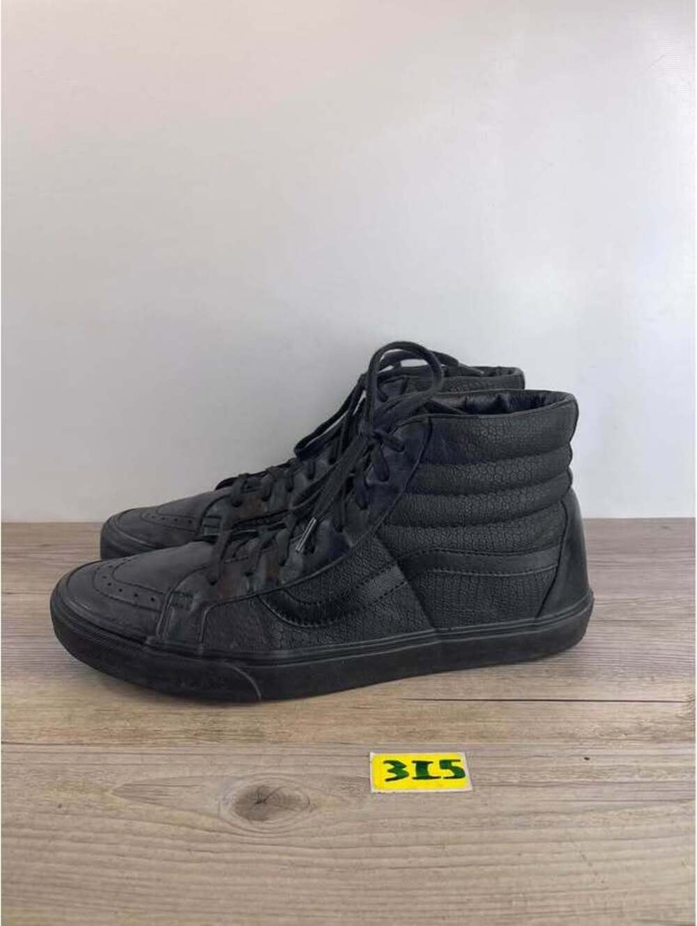 Vans Sk8-Hi Reissue Snake Leather Triple Black High Top Shoes Size 13